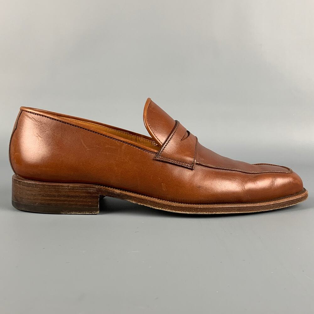 BARRETT x WILKES BASHFORD Size 7.5 Tan Leather Slip On Loafers